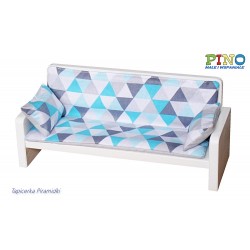 Wygodna sofa 3 osobowa dla lalek z 2 poduszkami