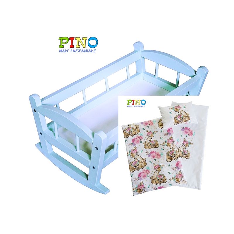 Kołyska zaprojektowana i wykonana przez naszą pracownię . Model pastelowo błękitna.