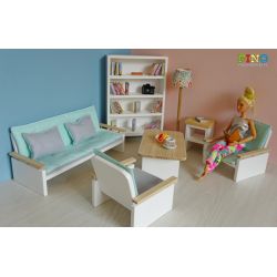 Miętowo szary komplet...