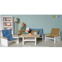 Art deco Brązowo niebieskie...