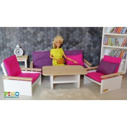 Różowo fioletowy komplet...