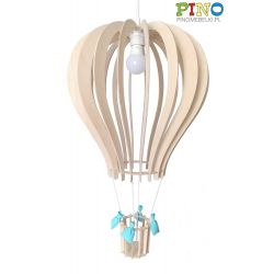 Piękna lampa - ekologiczny abażur z koszem do pokoju dziecka.