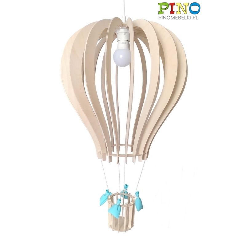 Piękna lampa - ekologiczny abażur z koszem do pokoju dziecka.