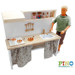 Kuchnia drewniana Barbie z...