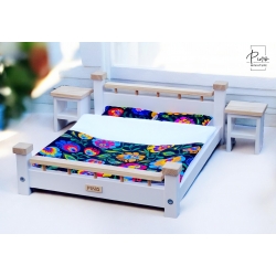 Łóżko w stylu folk...