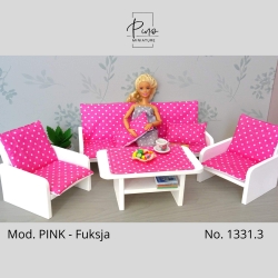 Różowy SALON DLA LALEK -...