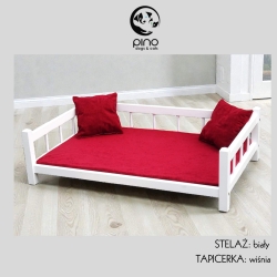 Łóżko drewniane szare M ze...