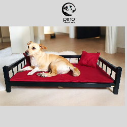 Łóżko drewniane szare L...