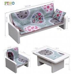 Zdjęcie podaje rzeczywiste wymiary kolekcji