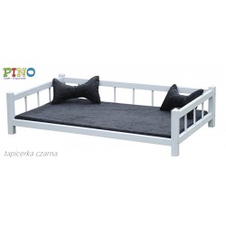 Łóżko drewniane szare dla psa lub kota - Model L czarny