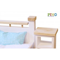 Piękne szafki nocne z półką i blatem z drewna jesionowego.