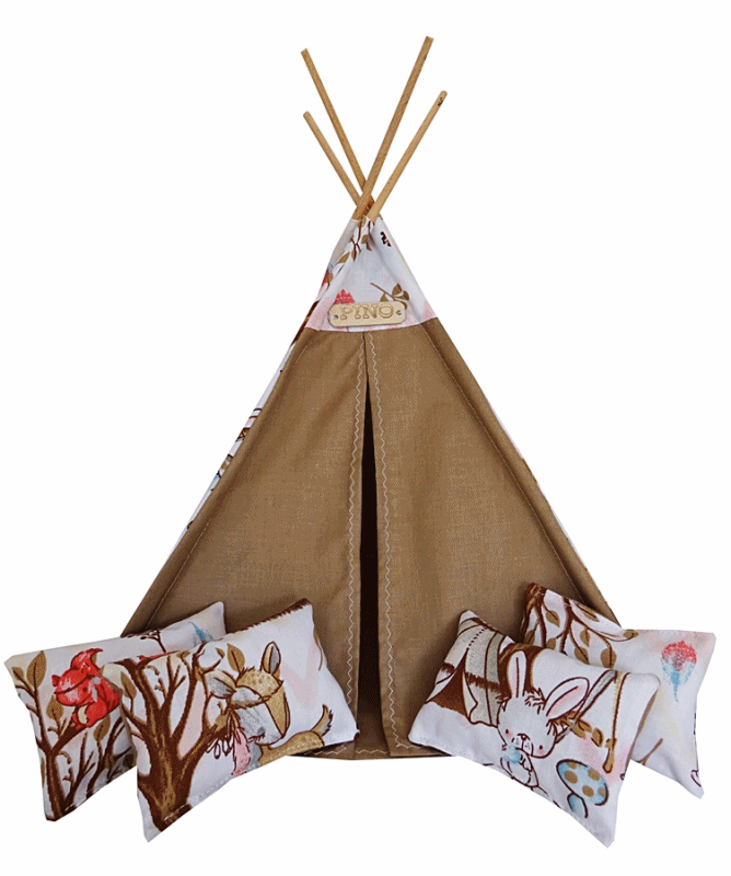 TIPI NAMIOT DLA LALEK - LEŚNE ZWIERZĘTA